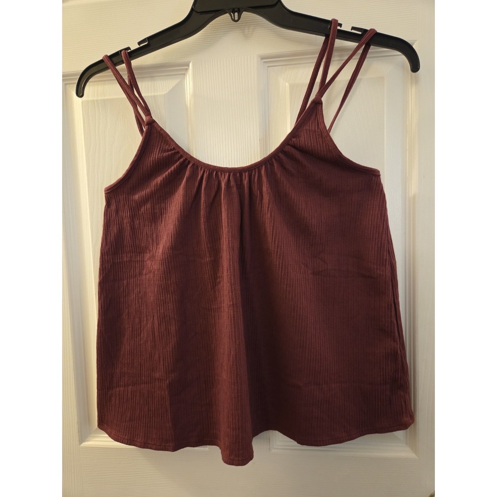 Old Navy sz S dark mauve woven like tank top NWT casual summer everyday
